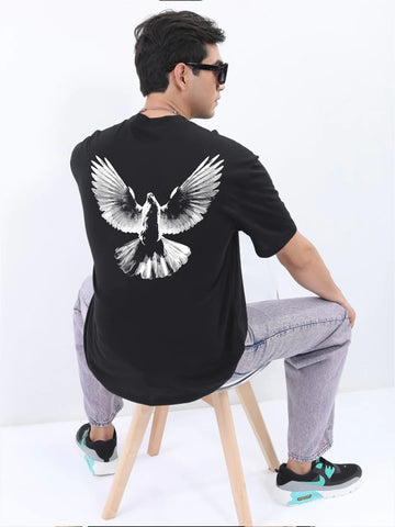 Men's Pigeon Oversized Graphic Tee - ArabianXports