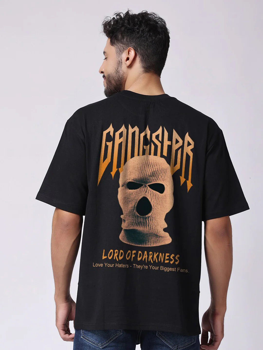 Men's Gangster'S Lord Oversized Graphic Tee