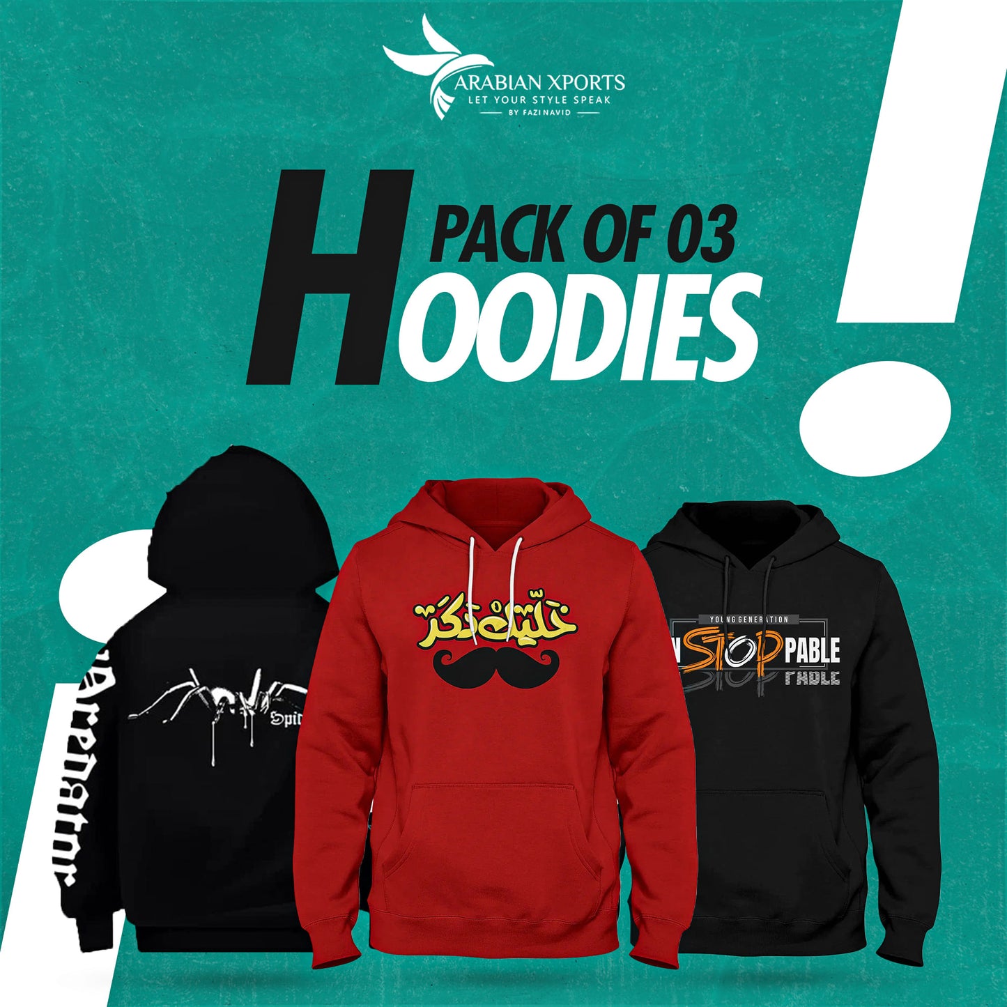 pack of 3 Hoodies